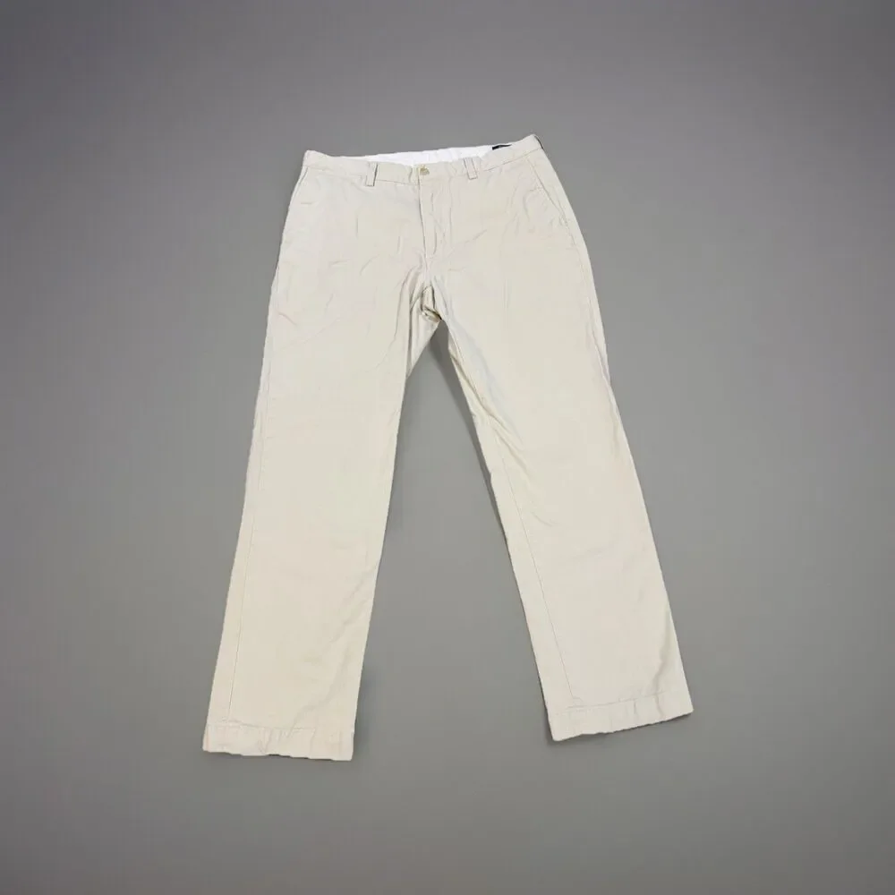 Polo Ralph Lauren Classic Fit Pants Mens 36x32 Khaki Chino Casual Preppy Cotton